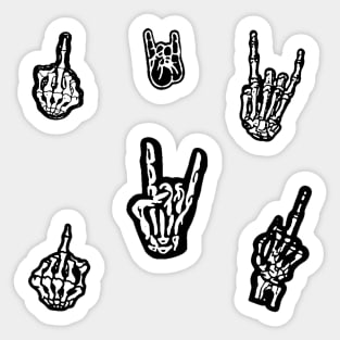 Skeleton Hands Sticker